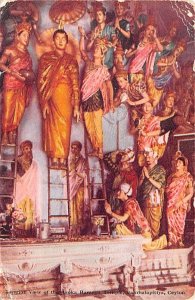 Interior view of the Asoka Ramaya Temple Bambalapitiya Ceylon, Ceylan Postal ...
