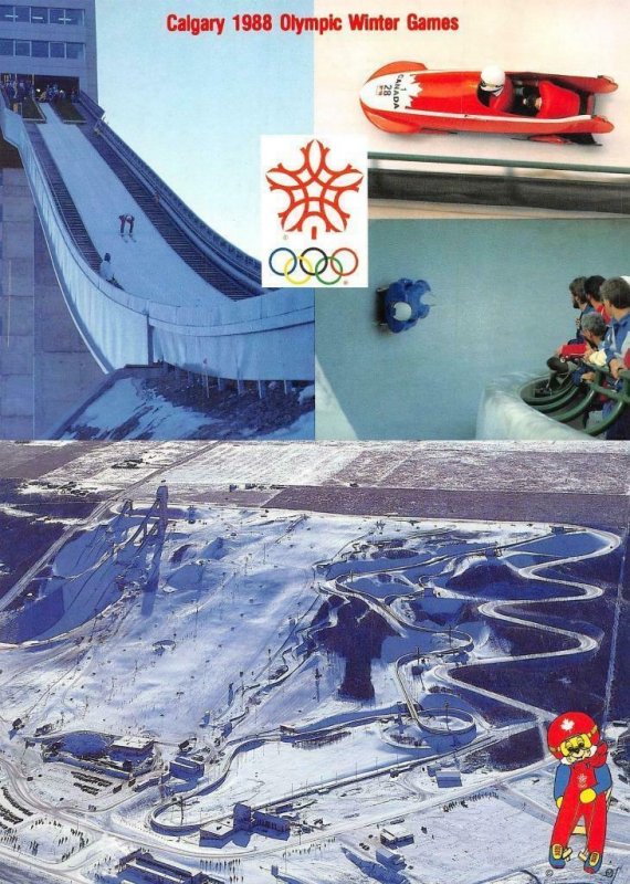 Calgary  CANADA OLYMPIC PARK Bird's Eye View & Bobsled~Luge  *2* 4 X 6 Postcards