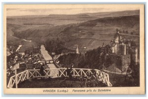 c1930 Panorama Pris Du Belvedere Vianden Luxembourg Unposted Antique Postcard