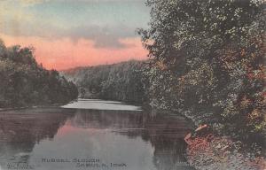 Sabula Iowa~Island City~Hubbel Slough~Guy Eldredge Pub~Handcolored 1922 Postcard
