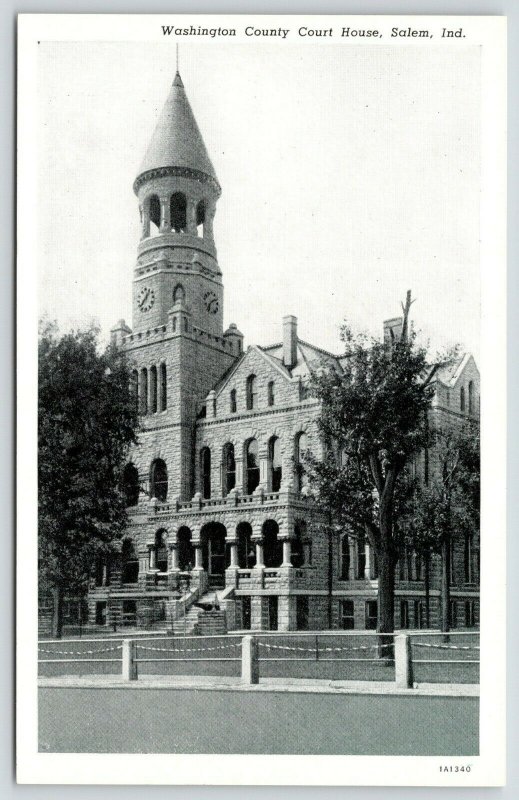 Salem Indiana~Open Cone Belltower~Washington County Courthouse~1931 B&W