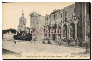 Postcard Old Avignon palace fa?ade Popes high by Clement VI XIV century