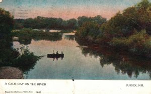 Vintage Postcard 1905 A Calm Day On The River Sussex New Brunswick Canada