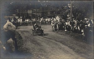 Auto Car Race & Crowd MAXELL Car Hartford CT Connecticut Cancel c1907 RPPC