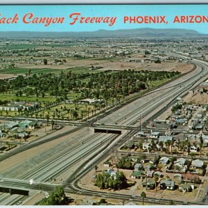 1970 Phoenix Ariz Black Canyon Freeway Highway Interstate Aerial Bob Petley A210