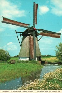 Postcard Poldermolen De Ouden Doorn Almkerk Holland