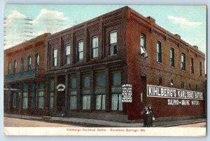 Excelsior Springs Missouri Postcard Kihlbergs Karlsbad Baths Exterior View 1910