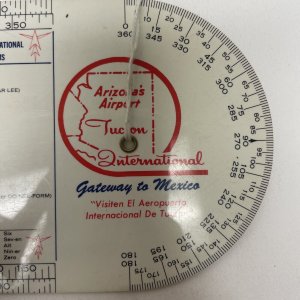 Tuscon International Airport Pocket Flight Tool - Air Chart, Ruler, Time