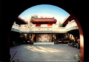 Canada Richmond International Buddhist Society Temple Courtyard At Dawn