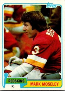 1981 Topps Football Card Mark Moseley Washington Redskins sk60433