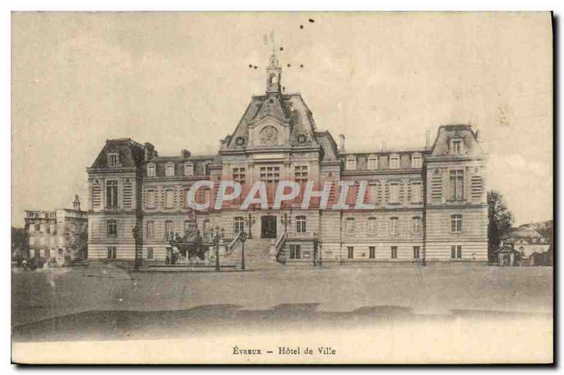 Old Postcard Evreux Hotel De Ville