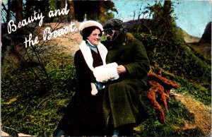 Victorian Romantic Couple Vintage Postcard C014