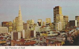 California San Francisco Skyline At Dusk