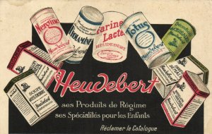 PC CPA ADVERTISING, HEUDEBERT SES PRODUITS DE RÉGIME, VINTAGE POSTCARD (b15484)