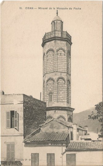 Oran Minaret de la Mosquee du Pachu Pasha Paris France French Mosque Vintage
