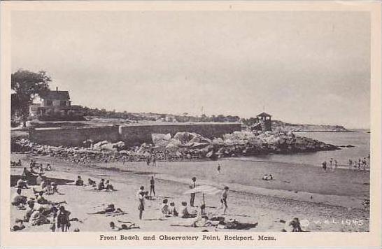 Massachusetts Rockport Front Beach &  Observatory Point Albertype