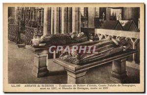 Postcard Abbey of St Denis Tombs of Robert of Artois, Count Palatine of Burgu...