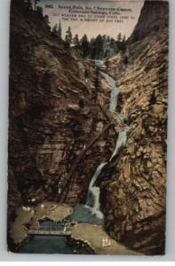 Old Postcard..Seven Falls..Colorado Springs,CO