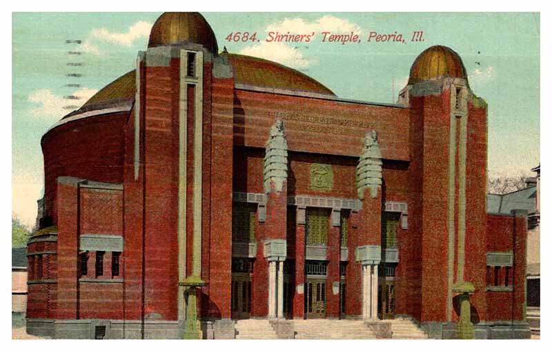 Postcard CHURCH SCENE Peoria Illinois IL AP7161