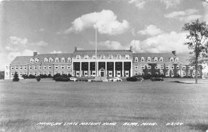 Alma Michigan State Masonic Home~50s Cars Parked in Front~Real Photo~RPPC