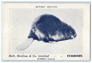 c1930's Quebec Beaver Holt Renfrew & Co. Limited Quebec Canada Furriers Postcard