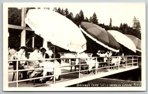 Maple Valley Washington~Lake Wilderness Lodge Patio~Gaffney Road~1950s RPPC