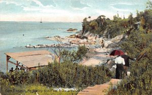 CAPE ELIZABETH, MAINE Bathing Beach, Cliff House Shore 1910s Antique Postcard