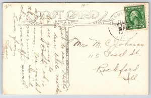 Granville Vignette McCoy Street & Shops~Corner Bank~Huge Wagon~Bay Windows RPPC