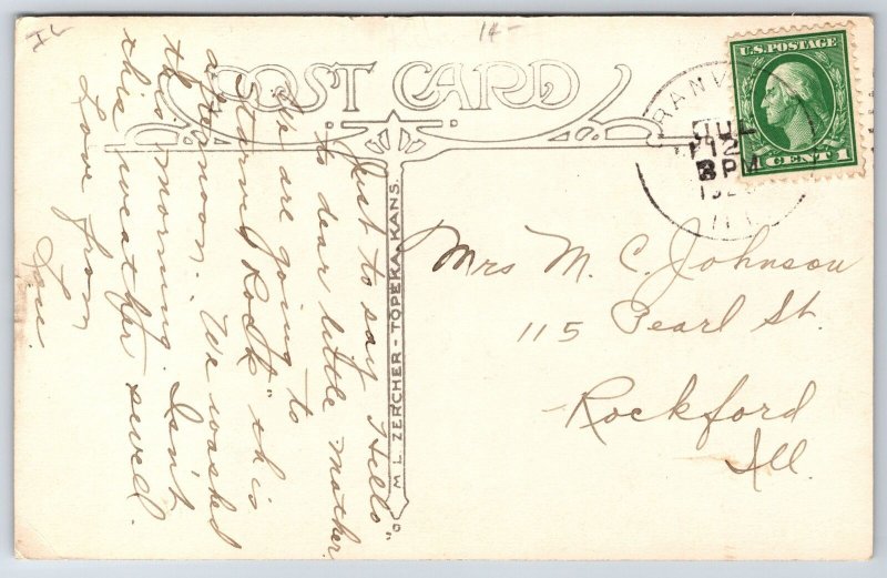 Granville Vignette McCoy Street & Shops~Corner Bank~Huge Wagon~Bay Windows RPPC