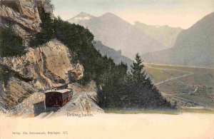 Brunigbahn Incline Railroad Train Switzerland 1907c postcard