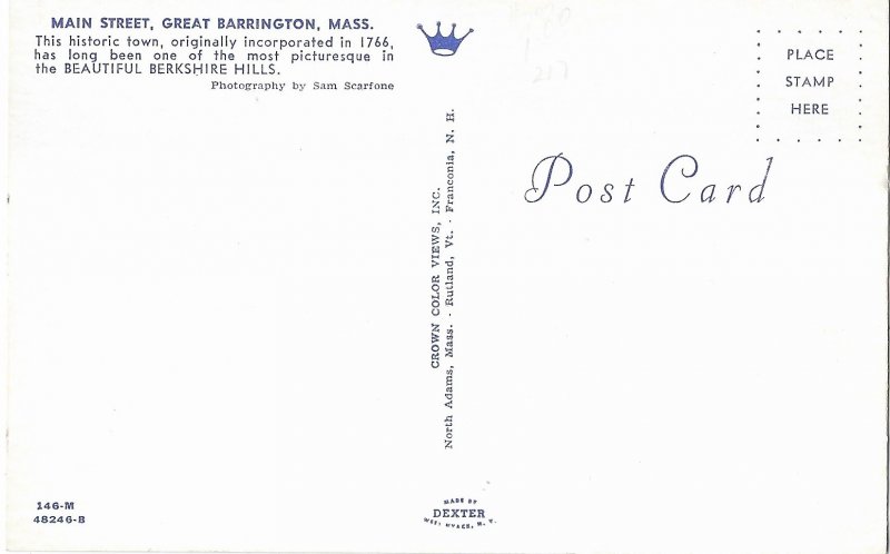 Main Street Downtown Great Barrington Massachusetts