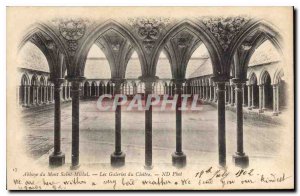 Postcard Abbey of Mont Saint Michel Les Galeries du Cloitre