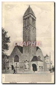 Postcard Old Lutherkirche Karlsruhe