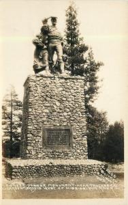 Truckee California~Pioneer Donner Monument~1937 Real Photo Postcard 