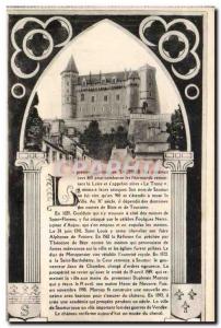 Old Postcard Chateau Saumur