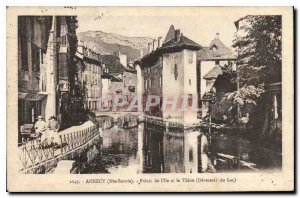 Old Postcard Annecy Haute Savole Palace of the Island and the Thiou Deversoir...