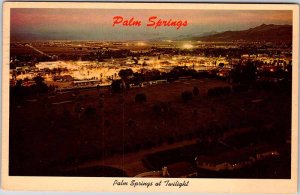 Postcard PANORAMIC SCENE Palm Springs California CA AL5817