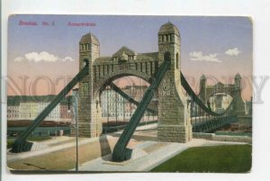 478676 POLAND Wroclaw Breslau Kaiser Bridge Vintage postcard