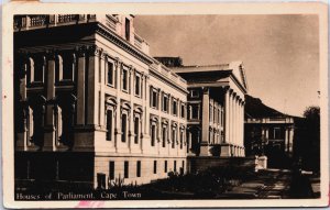 South Africa Houses Of Parliament Cape Town Vintage RPPC C089