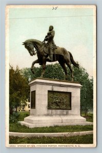 Portsmouth NH-New Hampshire, General Fitzjohn Porter Statue, Vintage Postcard
