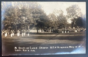 Mint USA Real Picture Postcard RPPC Civil War Camp Shaver UCV Reunion 1911