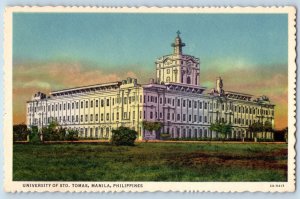 Manila Philippines Postcard University of Sto. Tomas c1950's Vintage