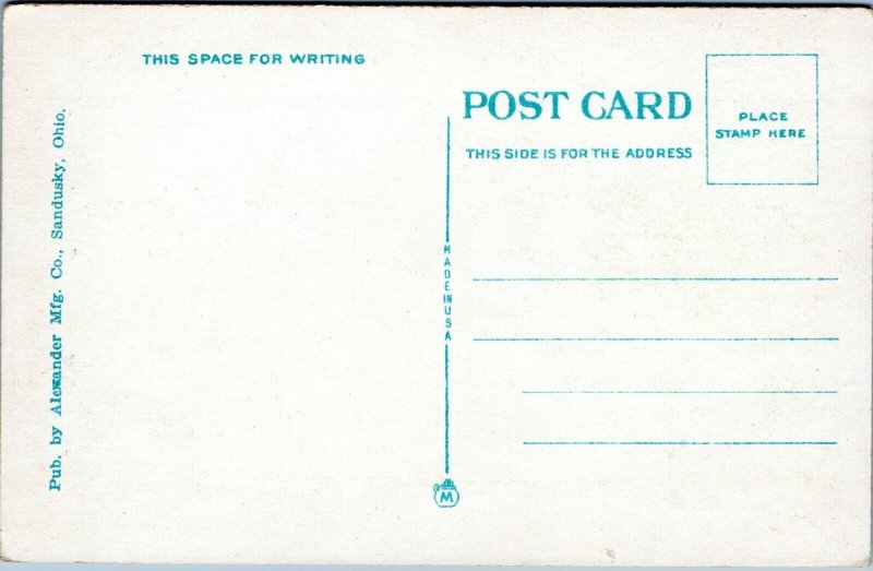 postcard Carnegie Library, Sandusky Ohio