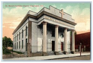 c1910s St. Mary's Catholic Church Exterior Charleston South Carolina SC Postcard