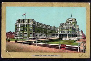 New Jersey ATLANTIC CITY Shelburne Hotel Ullman's Gold Border pm1907 Und/B