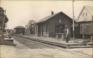 Thorndike ME RR Train Station Depot c1910 Real Photo Postcard