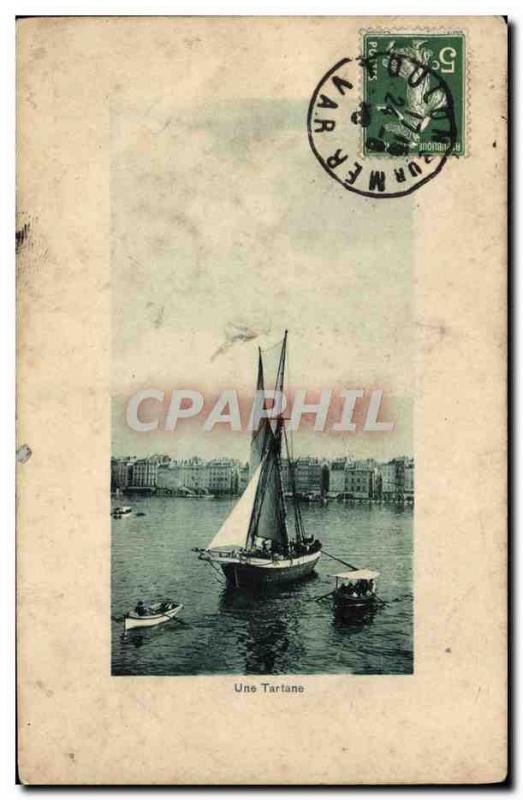 Old Postcard Tartary A fishing boat