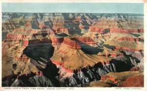 Vintage Postcard North From Prima Point Wonderful View Grand Canyon Arizona AZ