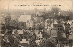 CPA Fougeres Eglise St Sulpice ,Chateau, Ville Basse (1237583)