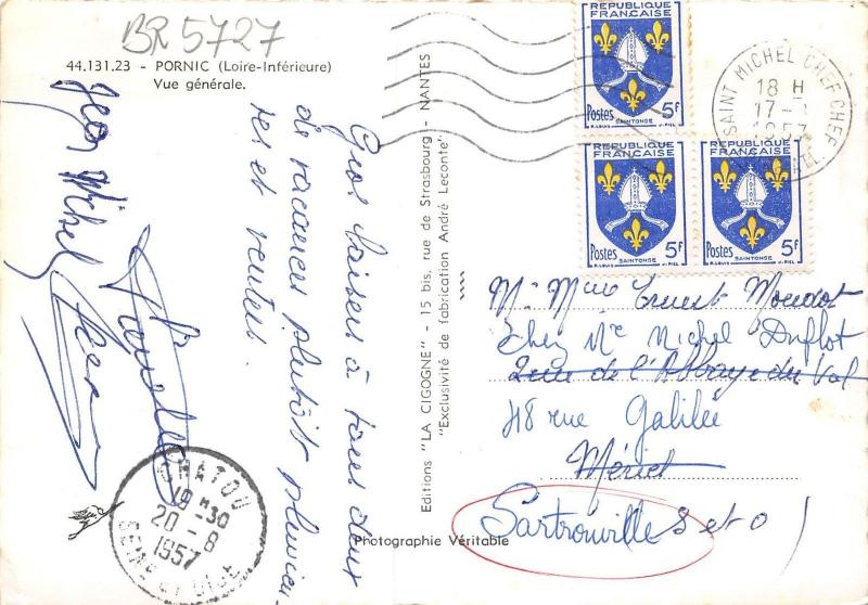 BR5727 Pornic vue generale ship bateaux    france